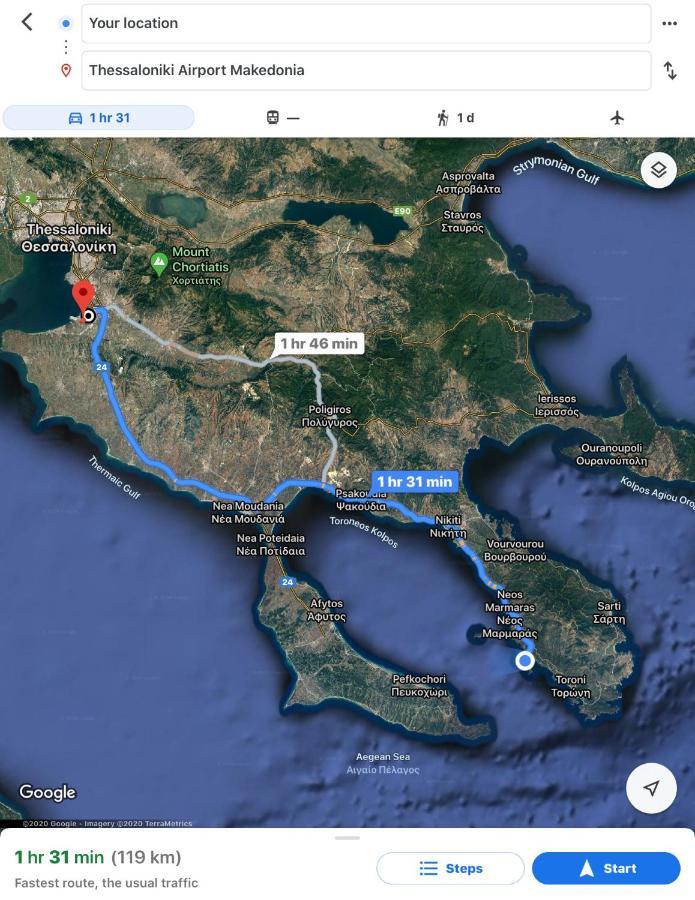 Hidden Gem Sithonia Villa Metochi Agias Kiriakis Bagian luar foto